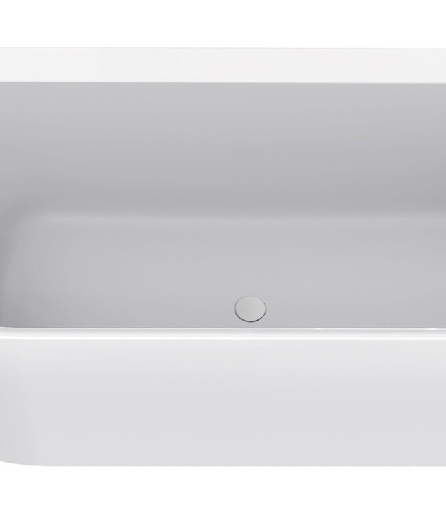 Wiesbaden Zenn hoekbad rechts 180 x 80 cm acryl mat wit met waste mat wit