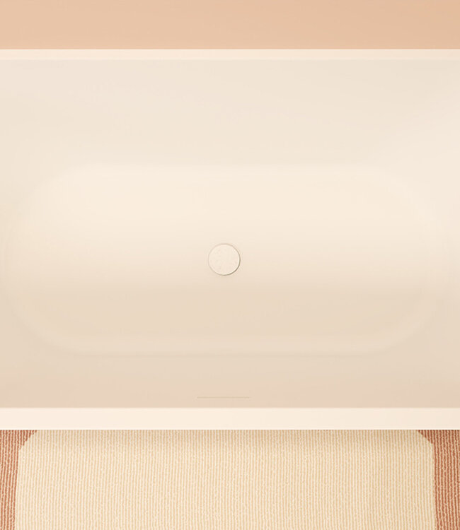 Wiesbaden Liora Half Vrijstaand Ligbad 180 x 80 Cm Acryl Mat Wit Met Waste Mat Wit