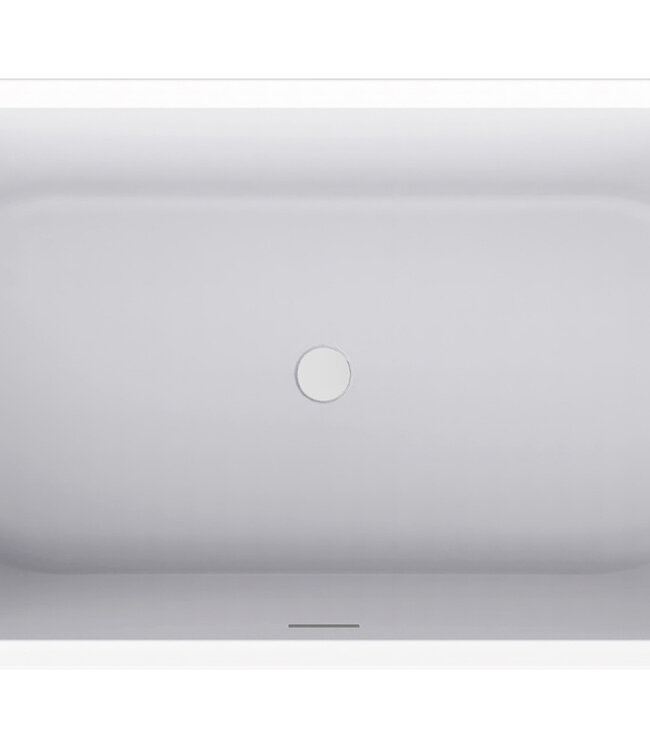 Wiesbaden Liora Half Vrijstaand Ligbad 180 x 80 Cm Acryl Mat Wit Met Waste Mat Wit