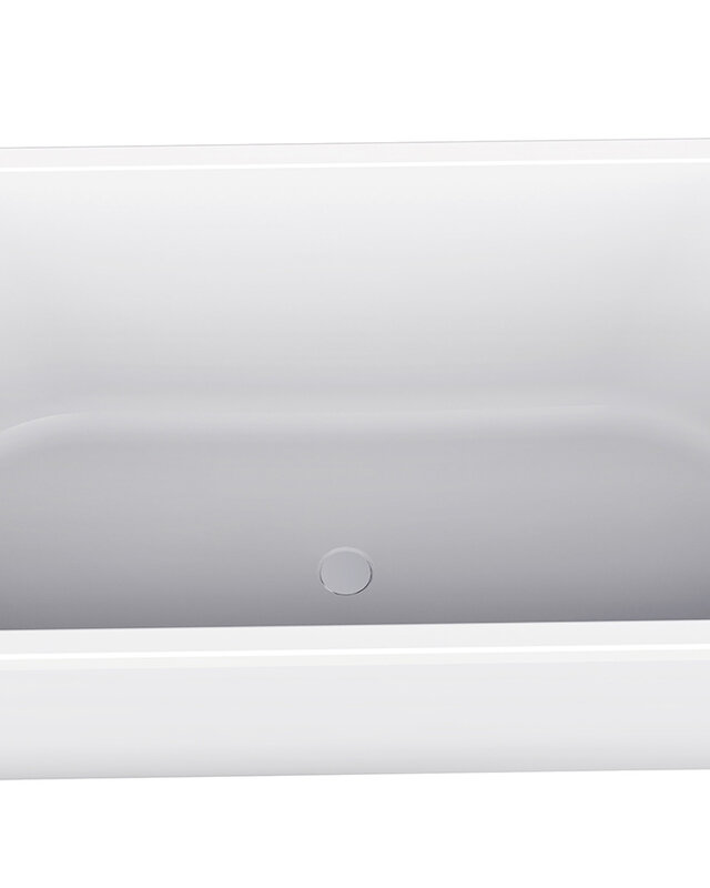 Wiesbaden Liora Half Vrijstaand Ligbad 180 x 80 Cm Acryl Mat Wit Met Waste Mat Wit