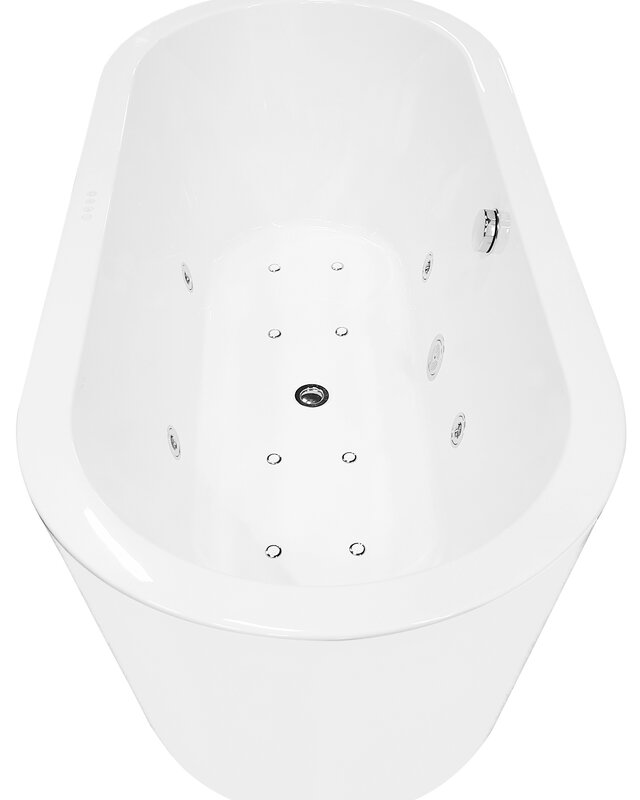Wiesbaden Whirlpool Wiesbaden Libero Vrijstaand Ligbad 170x80x59 cm Inclusief Waste Wit