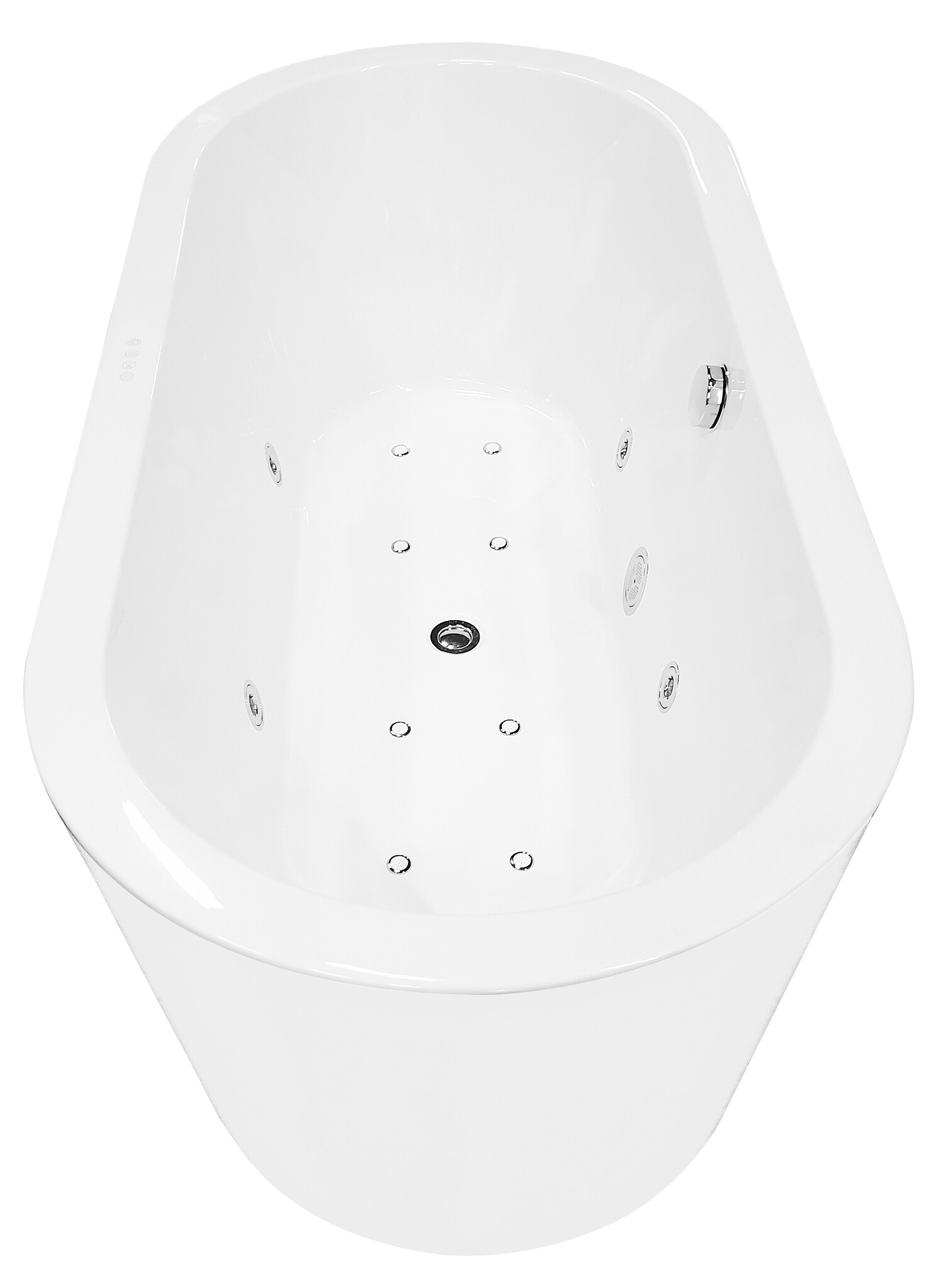 Wiesbaden Whirlpool Wiesbaden Libero Vrijstaand Ligbad 170x80x59 cm Inclusief Waste Wit