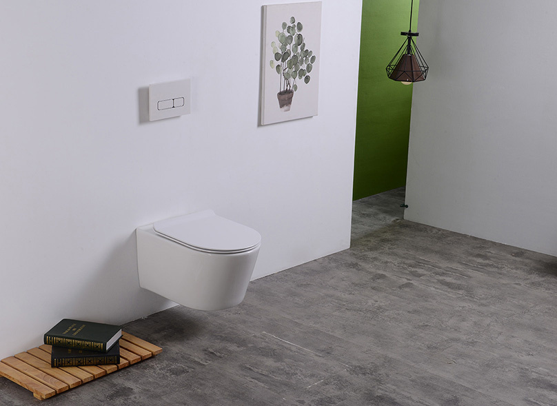 Wiesbaden Wandcloset Rimless Wiesbaden Sity Met Toiletzitting Softclose En Quick Release Glans Wit