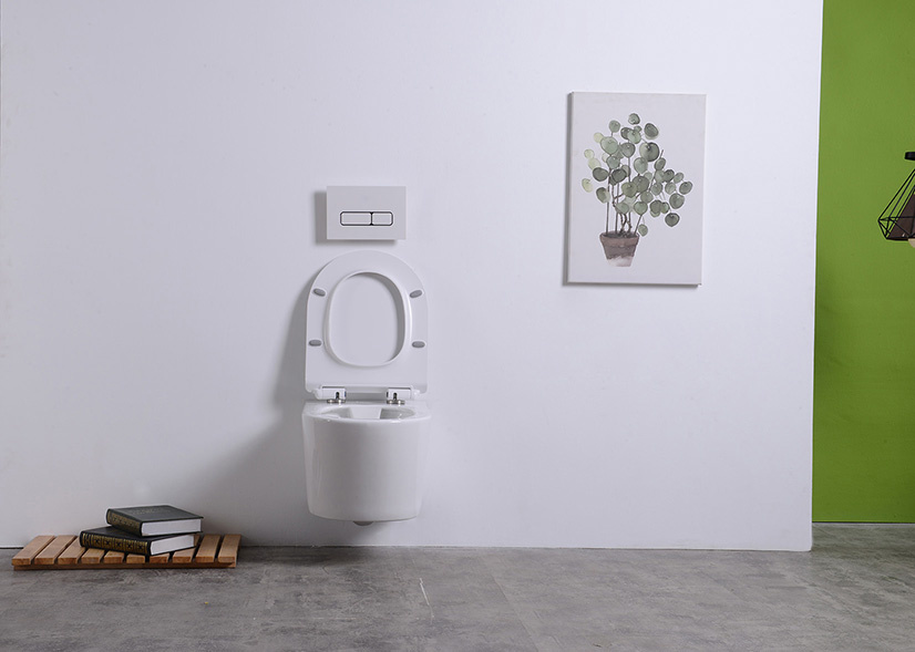Wiesbaden Wandcloset Rimless Wiesbaden Sity Met Toiletzitting Softclose En Quick Release Glans Wit