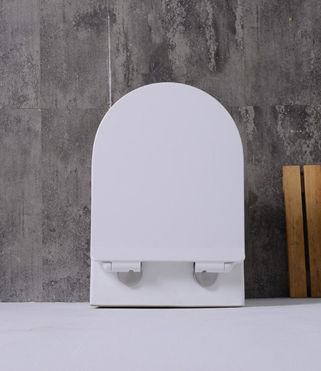 Wiesbaden Wandcloset Rimless Wiesbaden Sity Met Toiletzitting Softclose En Quick Release Glans Wit