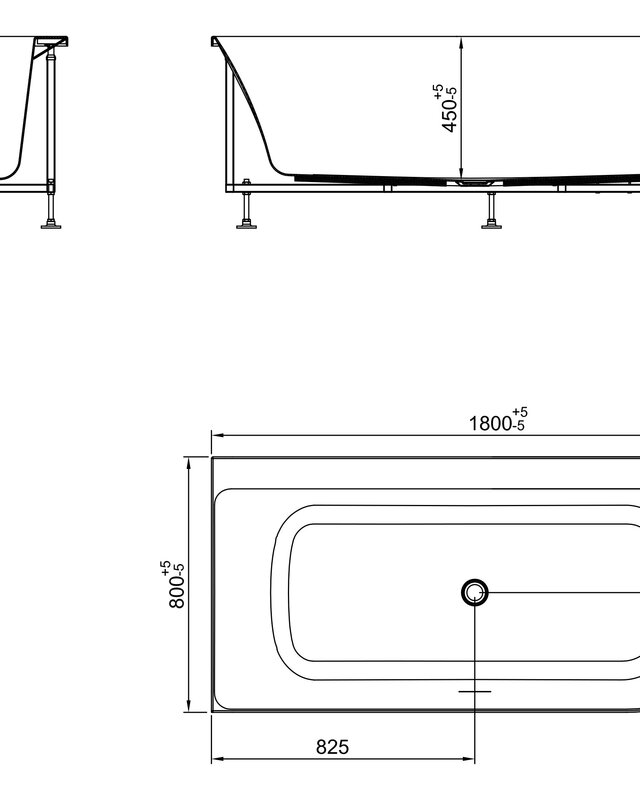 Wiesbaden Zenn Hoekbad Links | Mat Wit | 180 x 80 cm