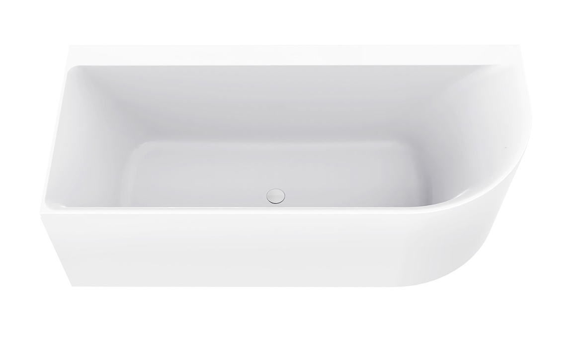 Wiesbaden Zenn Hoekbad Links | Mat Wit | 180 x 80 cm