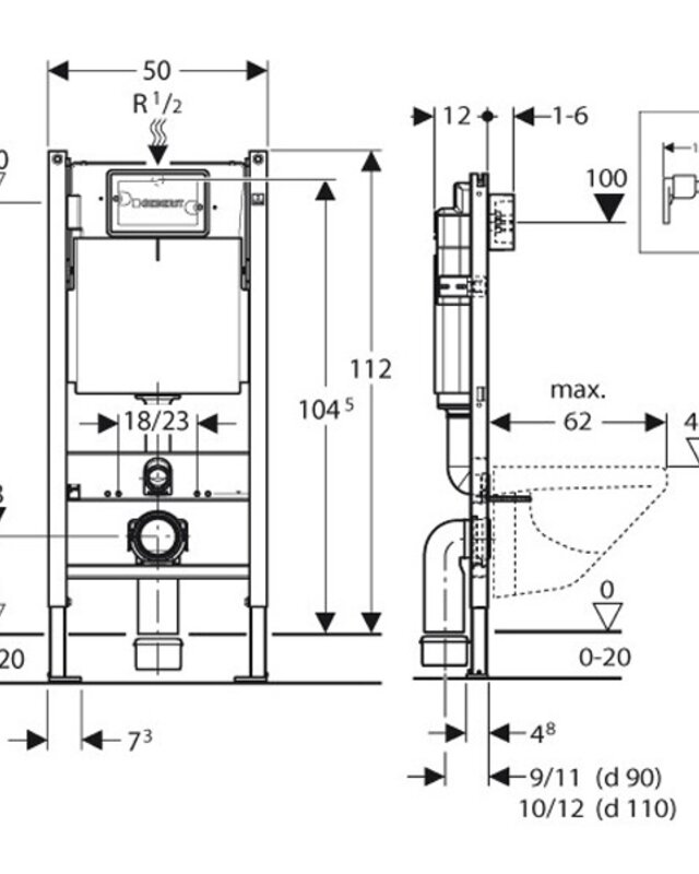 Wiesbaden Inbouwreservoir Geberit Duofix UP-100