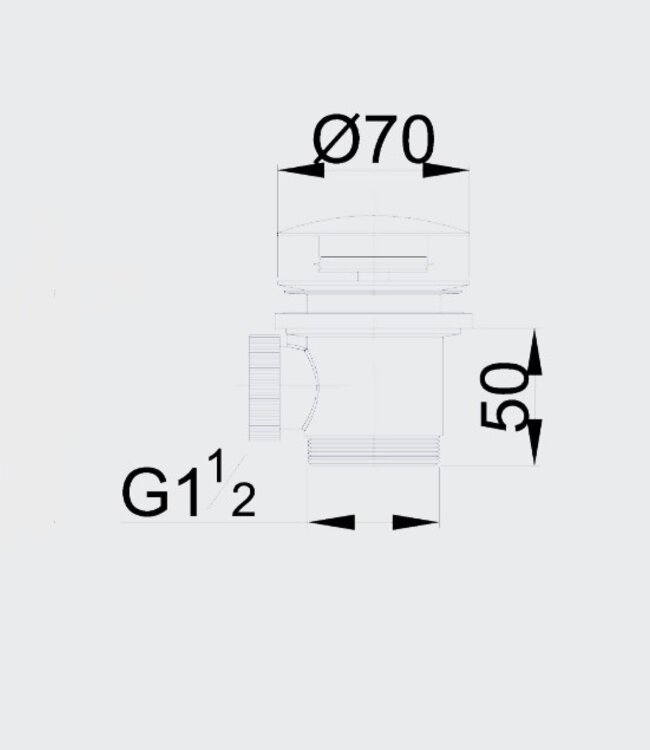 Wiesbaden Caral Clickwaste Badafvoer | Geborsteld Brons Koper