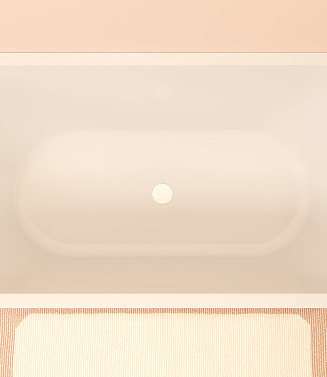 Wiesbaden Liora Half Vrijstaand Ligbad | 170 x 75 cm | Glans Wit