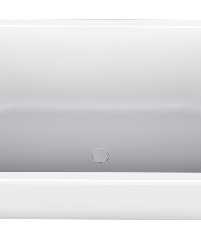 Wiesbaden Liora Half Vrijstaand Ligbad | 170 x 75 cm | Glans Wit