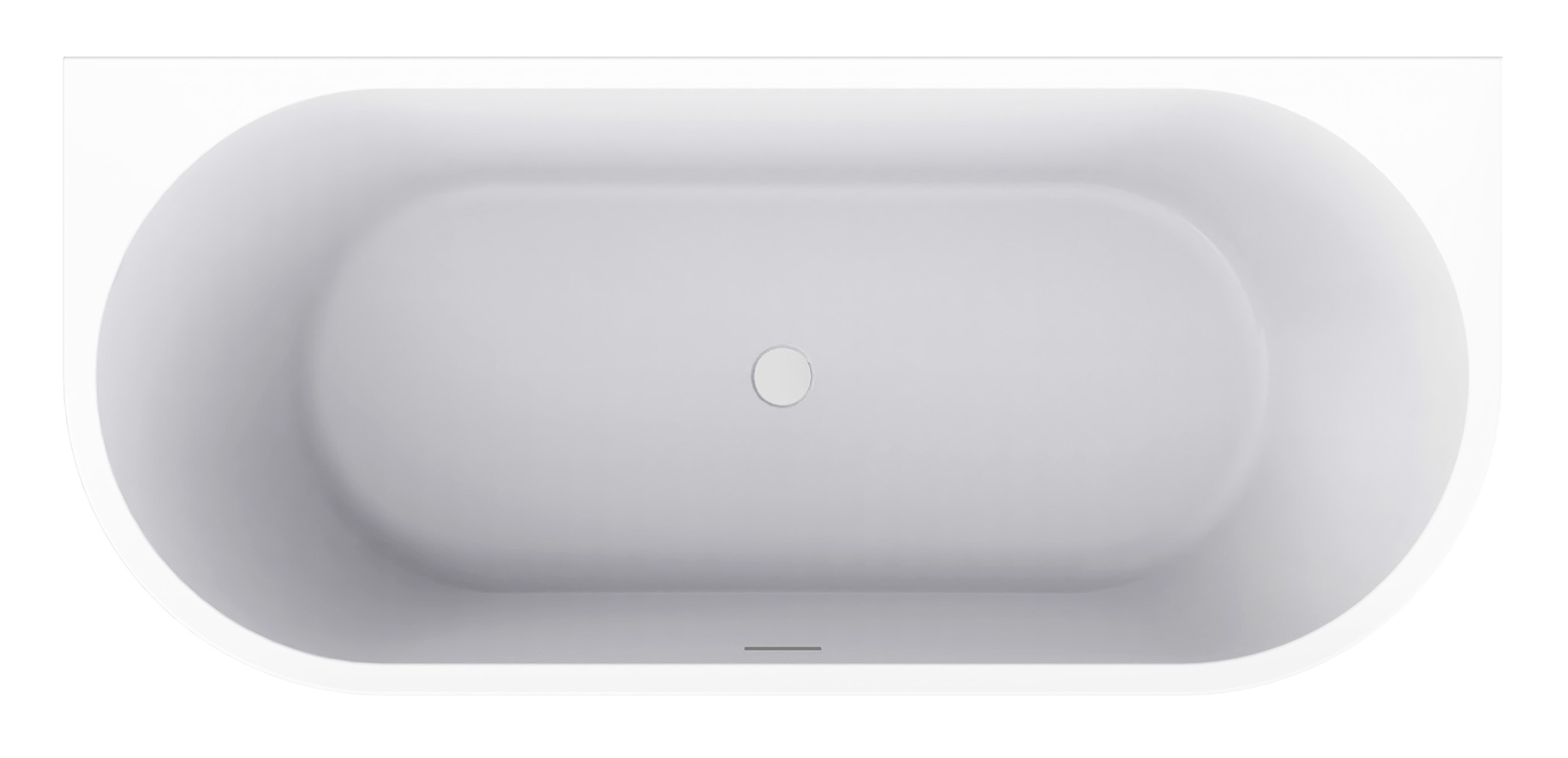 Wiesbaden Liora Half Vrijstaand Ligbad | 170 x 75 cm | Glans Wit