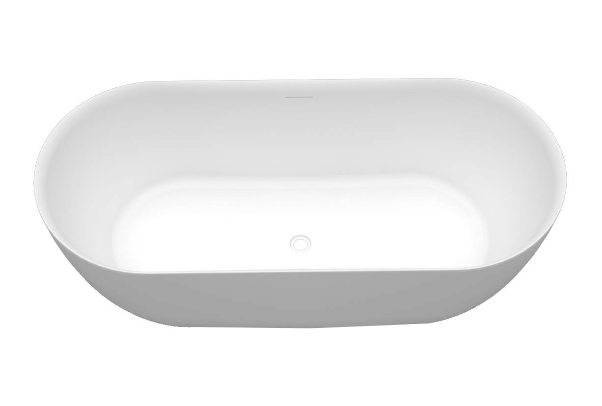 Wiesbaden Trens Vrijstaand Ligbad | Mat Wit | 180 x 80 cm