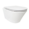 Wandcloset Vesta Wiesbaden Rimless Met Flatline Toiletzitting Softclose En Quick Release Mat Wit