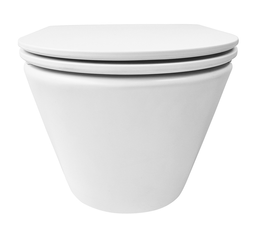 Wiesbaden Wandcloset Vesta Wiesbaden Rimless Met Flatline Toiletzitting Softclose En Quick Release Mat Wit