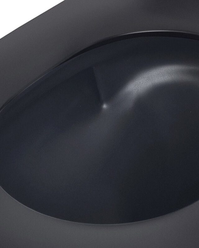 Wiesbaden Wandcloset Vesta Tornado Flush Wiesbaden Met Flatline Toiletzitting Softclose En Quick Release Mat Zwart