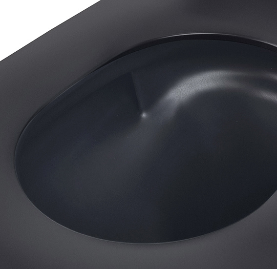 Wiesbaden Wandcloset Vesta Tornado Flush Wiesbaden Met Flatline Toiletzitting Softclose En Quick Release Mat Zwart