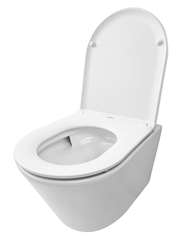 Wiesbaden Wandcloset Vesta Rimless Tornado Flush Wiesbaden Met Flatline Toiletzitting Softclose En Quick Release Mat Wit