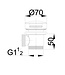Wiesbaden Caral Clickwaste Badafvoer | Glans Wit | 1 1/2''