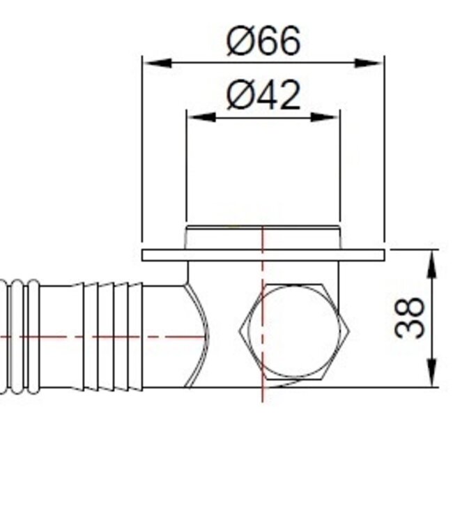 Wiesbaden Caral Inbouwdeel Badafvoer Met Overloop | 1 1/2''