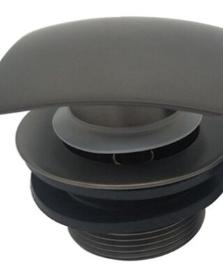 Wiesbaden Set Knop & Plug Badoverloopcombinatie | Gun Metal