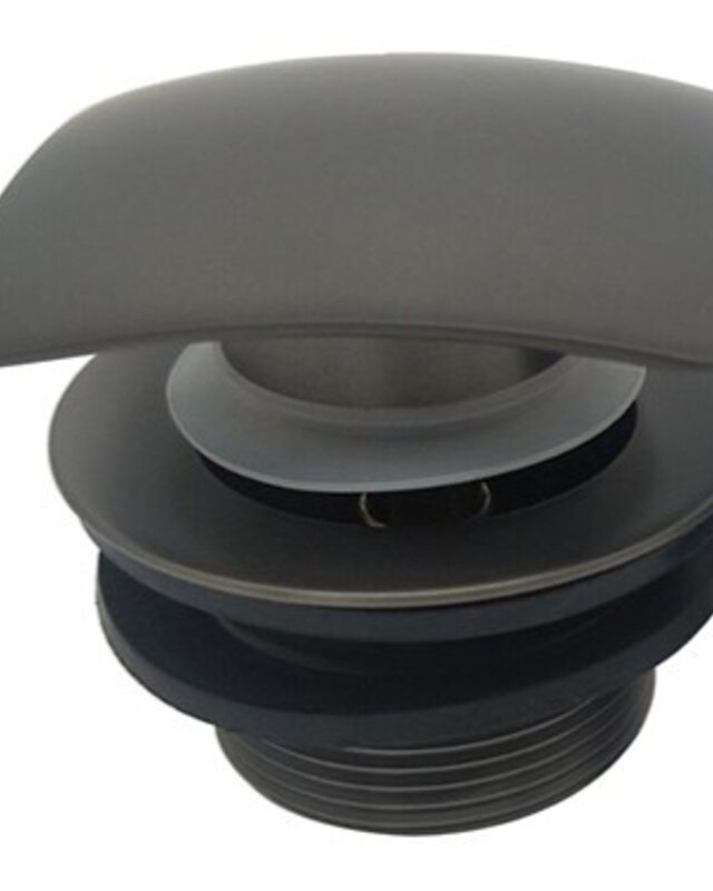 Wiesbaden Set Knop & Plug Badoverloopcombinatie | Gun Metal