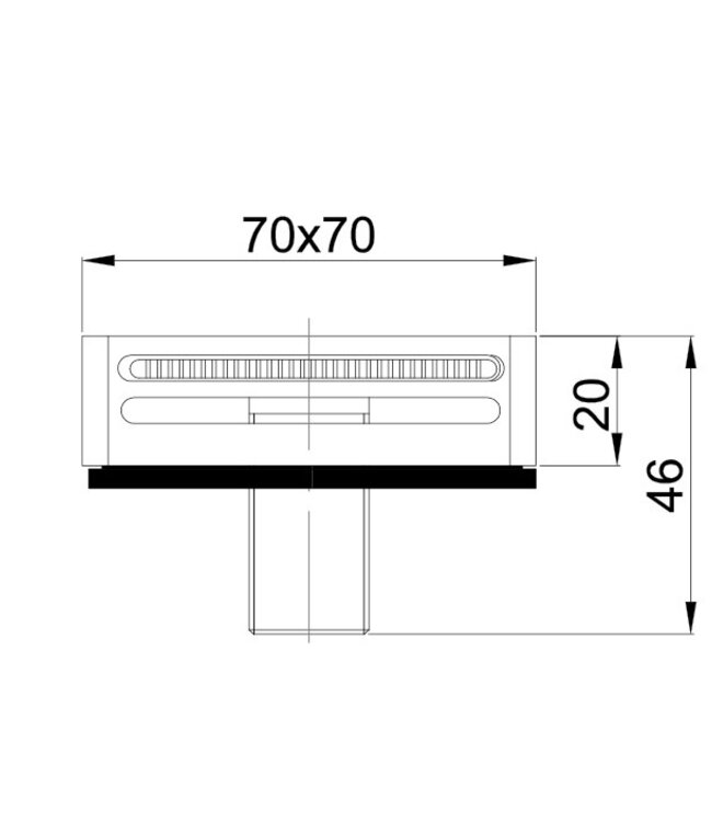 Wiesbaden Set Knop & Plug Badoverloopcombinatie | Gun Metal