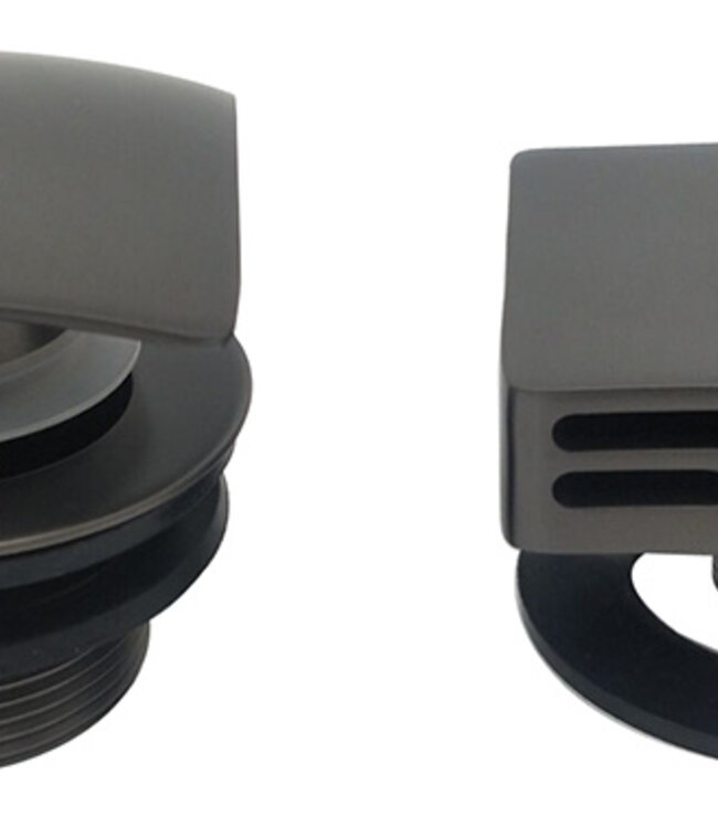 Wiesbaden Set Knop & Plug Badoverloopcombinatie | Gun Metal