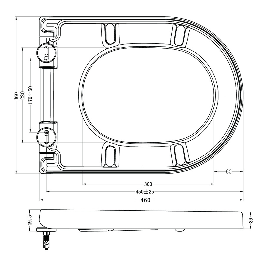 Wiesbaden Wandcloset Stereo Rimless Wiesbaden Met Vesta Toiletzitting Mat Zwart