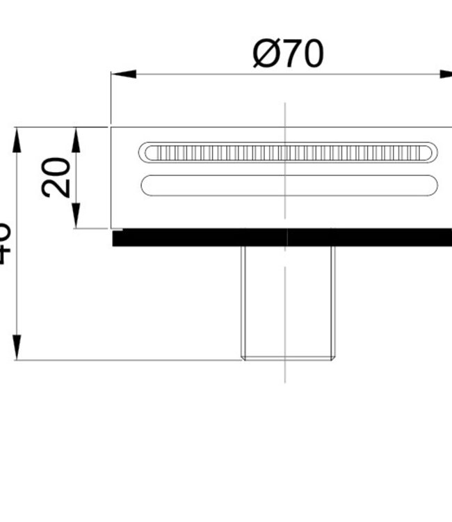 Wiesbaden Caral Afbouwdeel Badoverloopcombinatie | Gun Metal