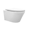 Wandcloset Vesta Rimless Tornado Flush Wiesbaden met Softclose Toiletzitting Glans Wit