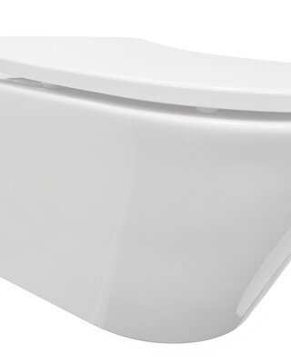 Wiesbaden Wandcloset Stereo Rimless Wiesbaden Met Softclose Shade Toiletzitting Glans Wit