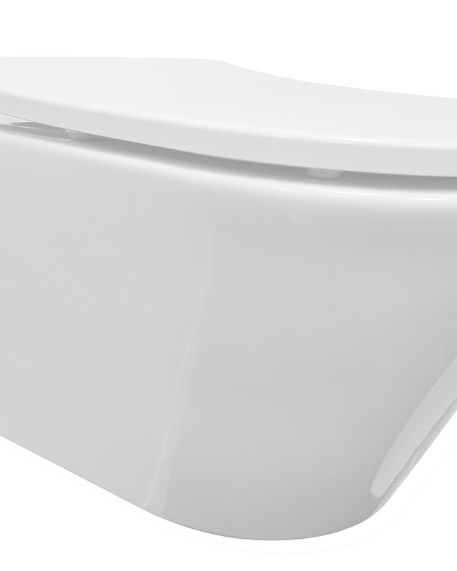 Wiesbaden Wandcloset Stereo Rimless Wiesbaden Met Softclose Shade Toiletzitting Glans Wit