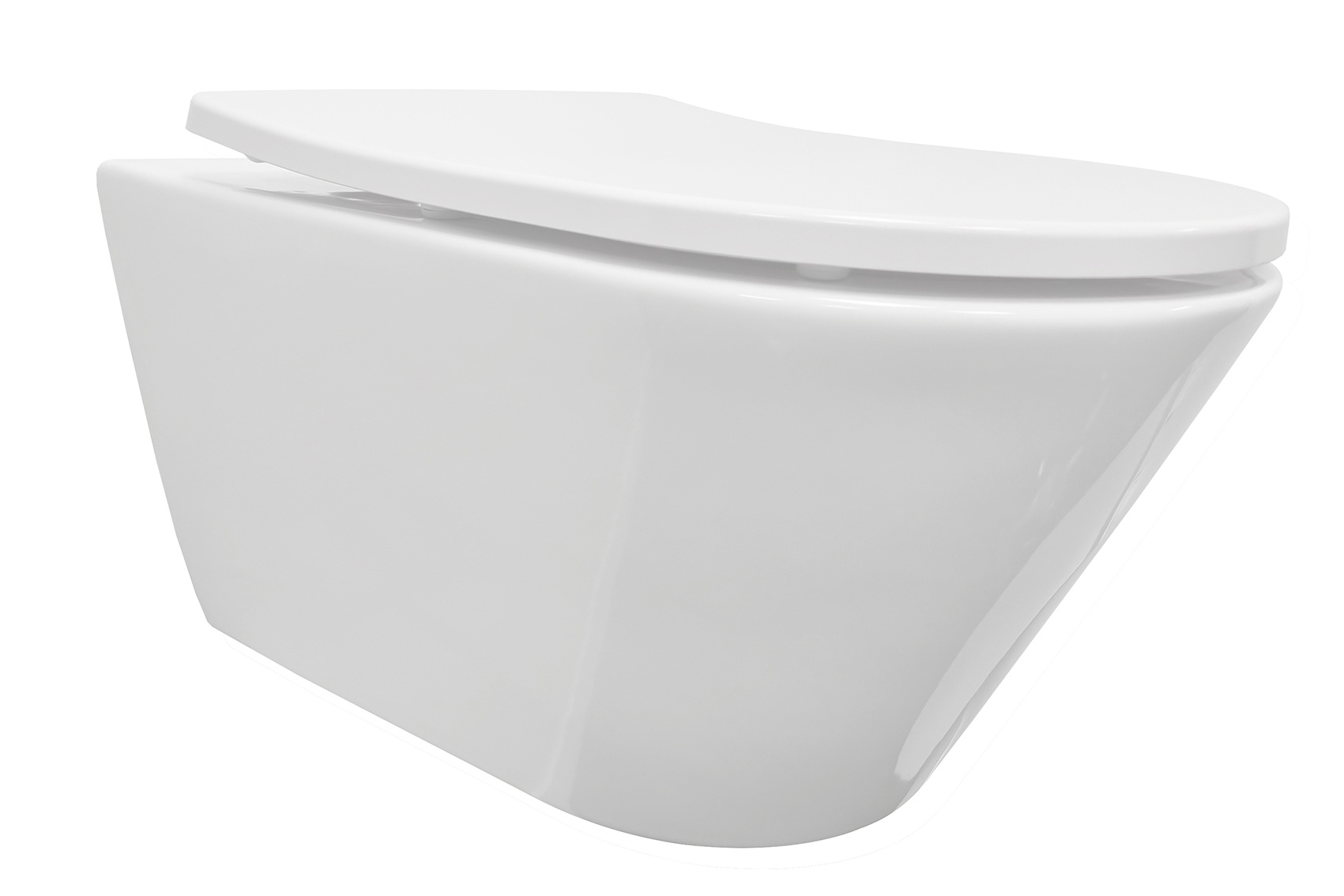 Wiesbaden Wandcloset Stereo Rimless Wiesbaden Met Softclose Shade Toiletzitting Glans Wit