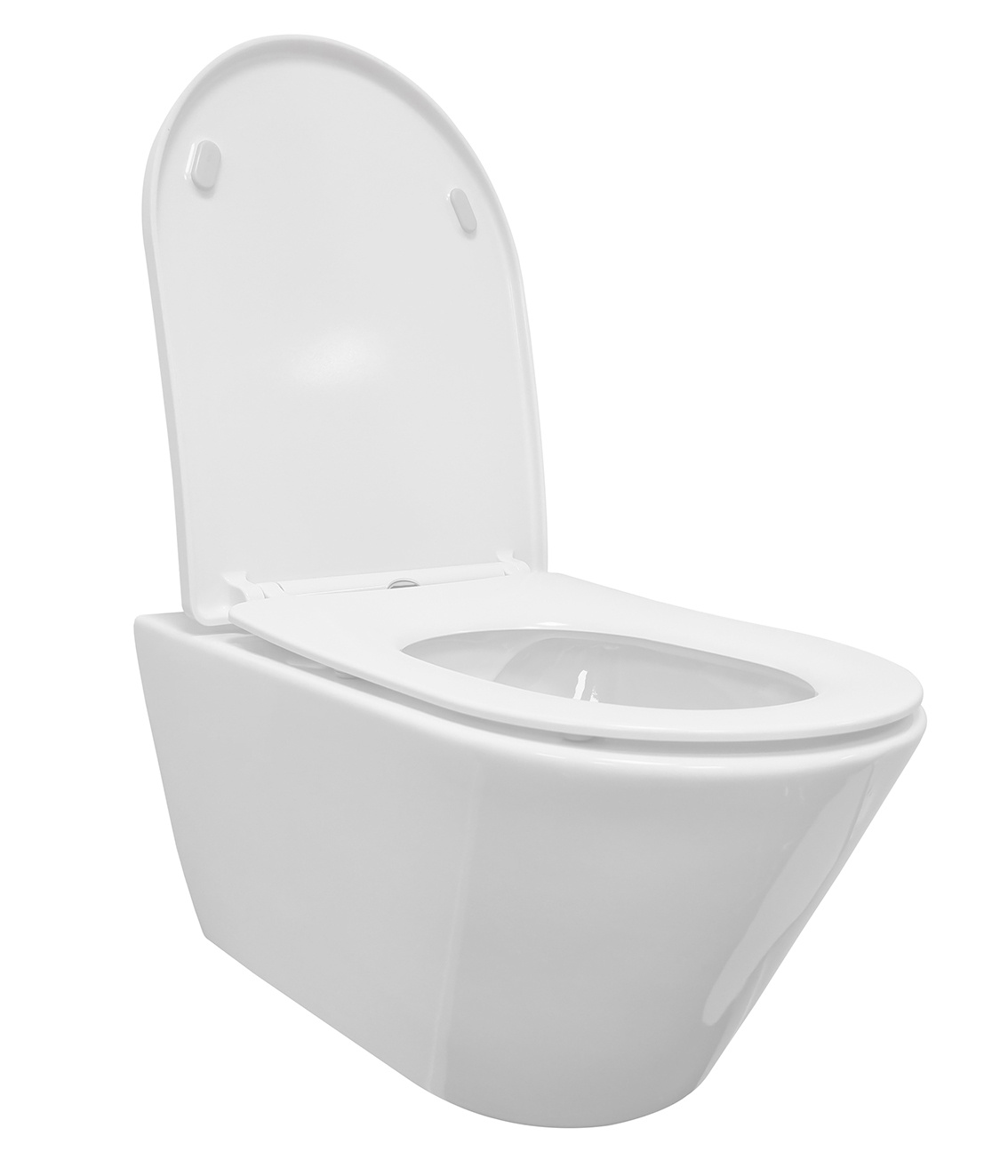 Wiesbaden Wandcloset Stereo Rimless Wiesbaden Met Softclose Shade Toiletzitting Glans Wit
