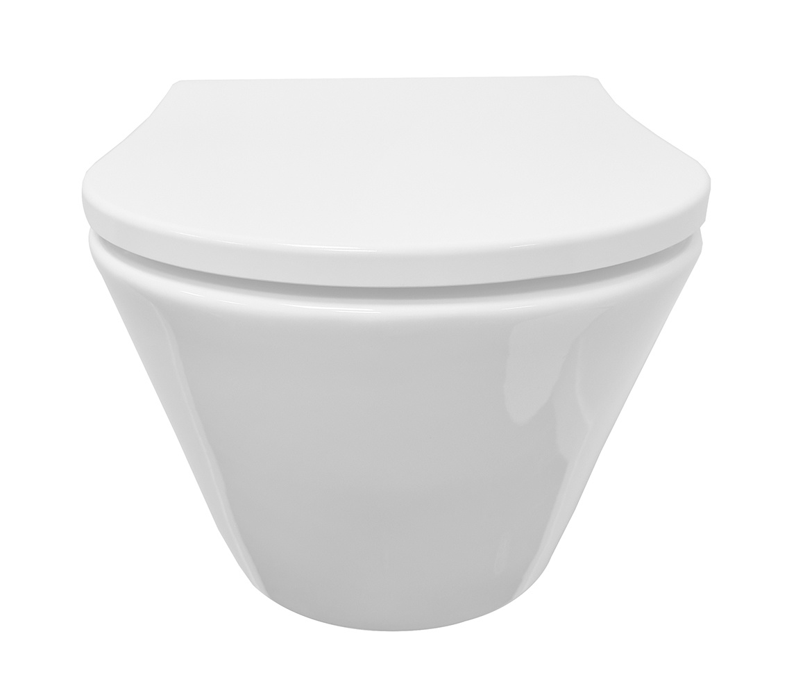 Wiesbaden Wandcloset Stereo Rimless Wiesbaden Met Softclose Shade Toiletzitting Glans Wit