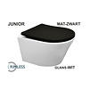 Wandcloset Vesta Junior Wiesbaden Junior Diepspoel Randloos Wit Inclusief Flatline Zitting Mat Zwart