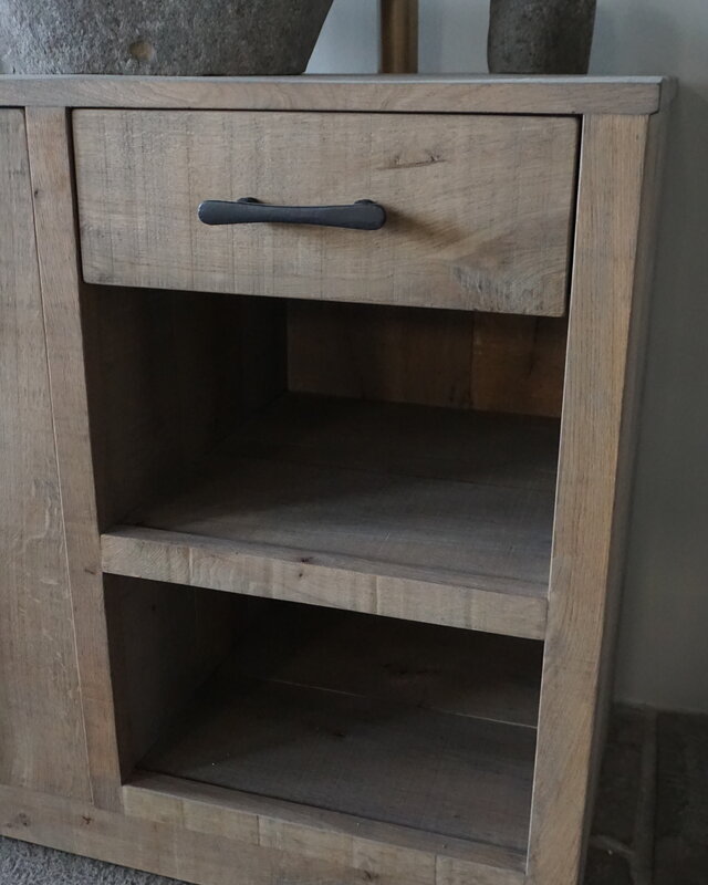 Rene Houtman Badkamermeubel | Nieuw Eikenhout Verouderd | H86 x B100 x D55 cm