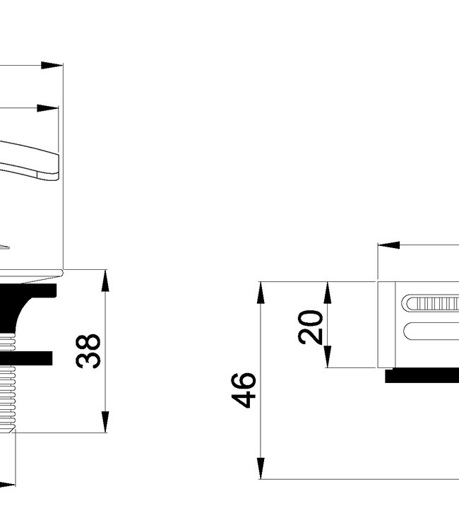 Wiesbaden Set Knop & Plug Badoverloopcombinatie | Vierkant