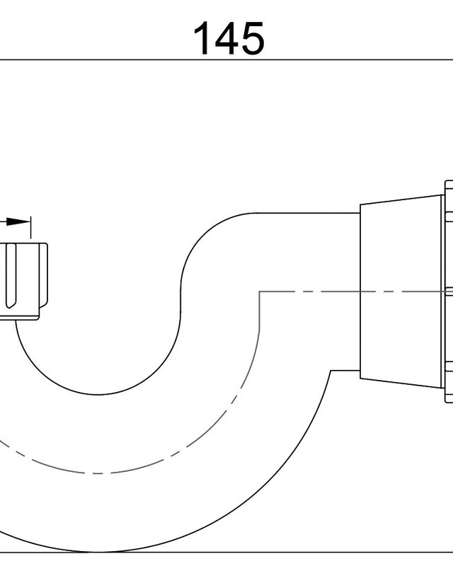 Wiesbaden Sifon Voor Vrijstaand Bad | 1 1/2'' | 40 mm