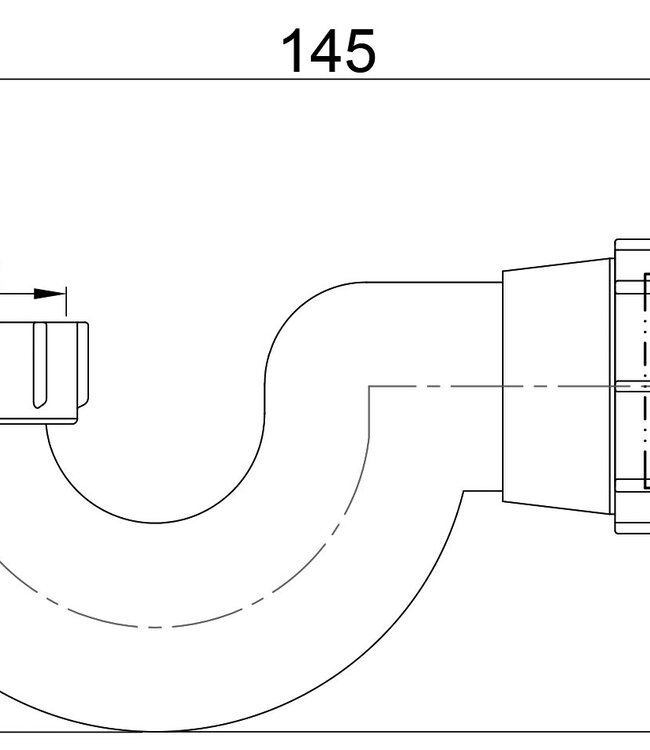 Wiesbaden Sifon Voor Vrijstaand Bad | 1 1/2'' | 40 mm