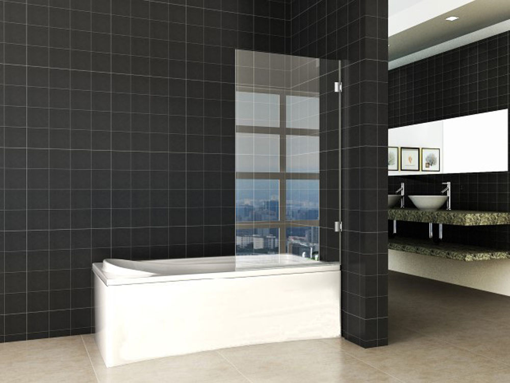 Wiesbaden Less Badwand | Draaibaar | 80 x 150 cm | Chroom