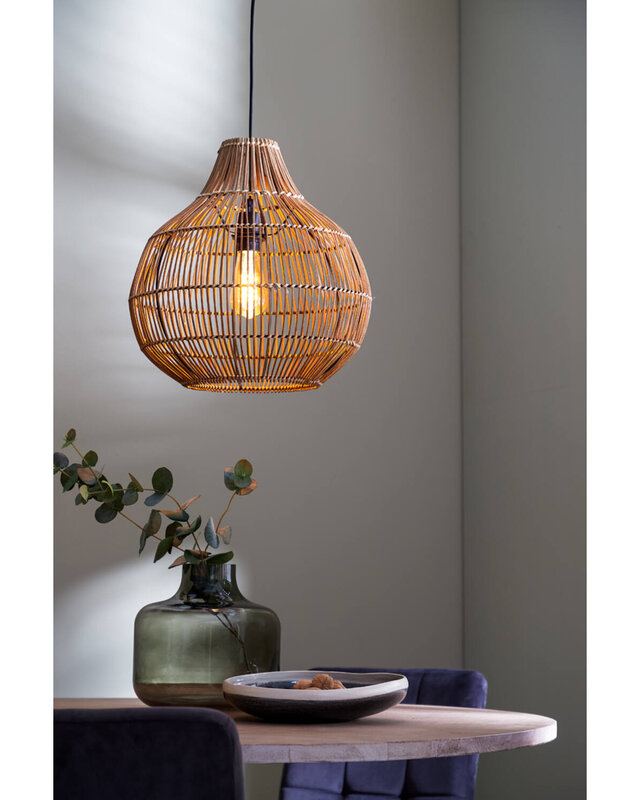 Light&Living Hanglamp Pacino | Rattan | Donkerbruin | 3 Maten!