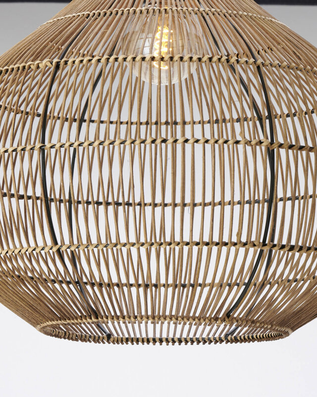 Light&Living Hanglamp Pacino | Rattan | Donkerbruin | 3 Maten!
