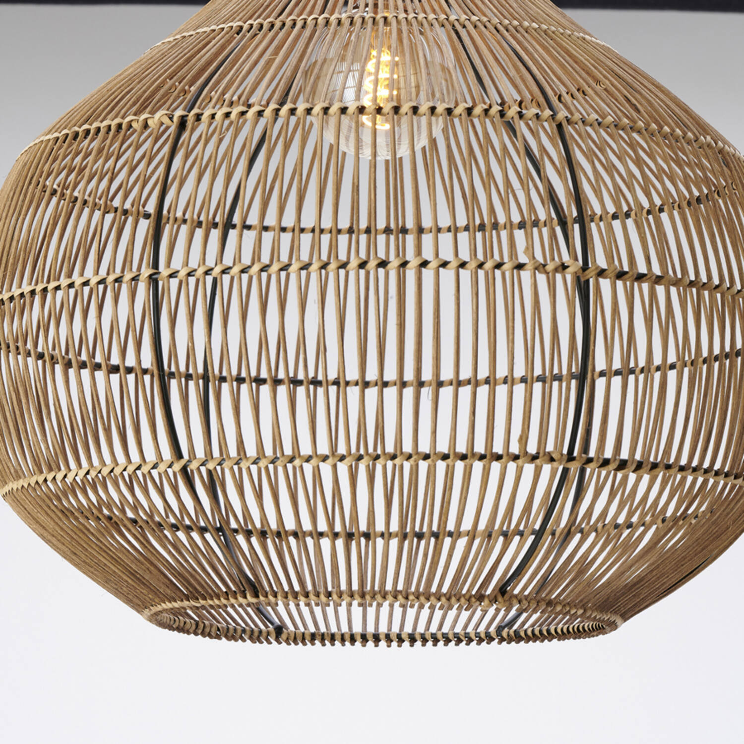 Light&Living Hanglamp Pacino | Rattan | Donkerbruin | 3 Maten!