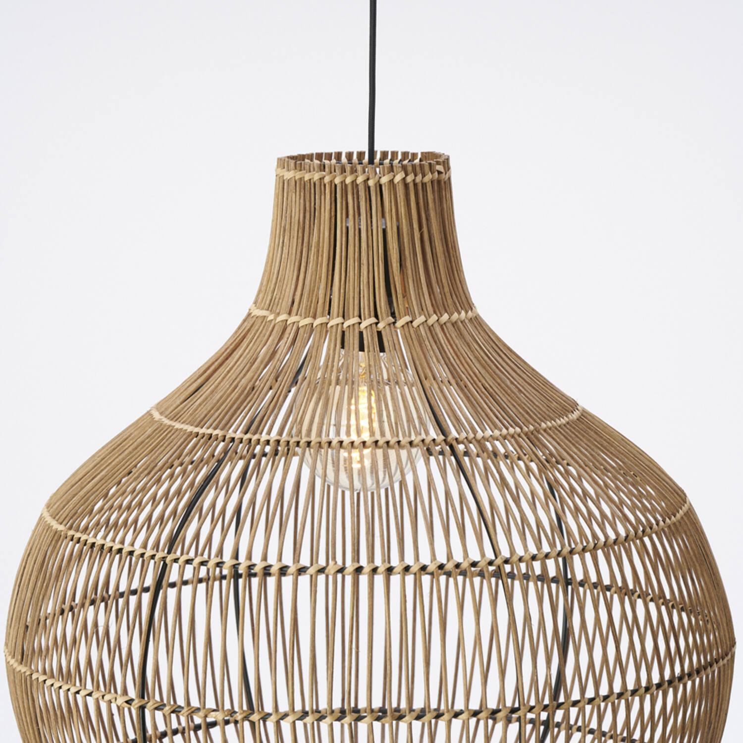 Light&Living Hanglamp Pacino | Rattan | Donkerbruin | 3 Maten!