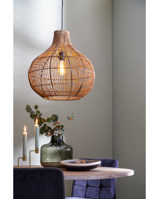 Light&Living Hanglamp Pacino | Rattan | Donkerbruin | 3 Maten!