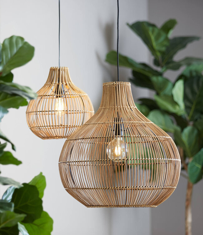 Light&Living Hanglamp Pacino | Rattan  | Donkerbruin | 3 Maten!