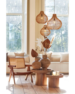 Light&Living Hanglamp Pacino | Rattan | Donkerbruin | 3 Maten!