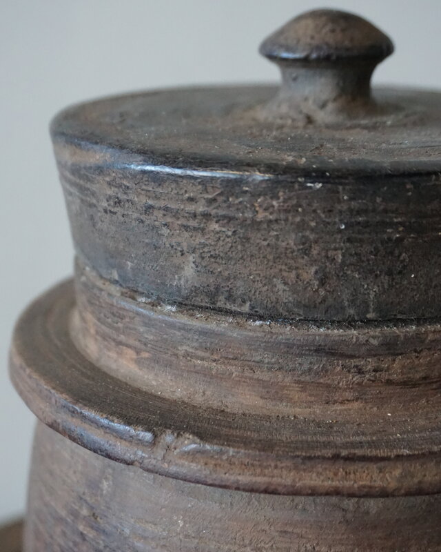 Hoffz Nepalese Houten Kruik/Pot | H27 x D15 cm